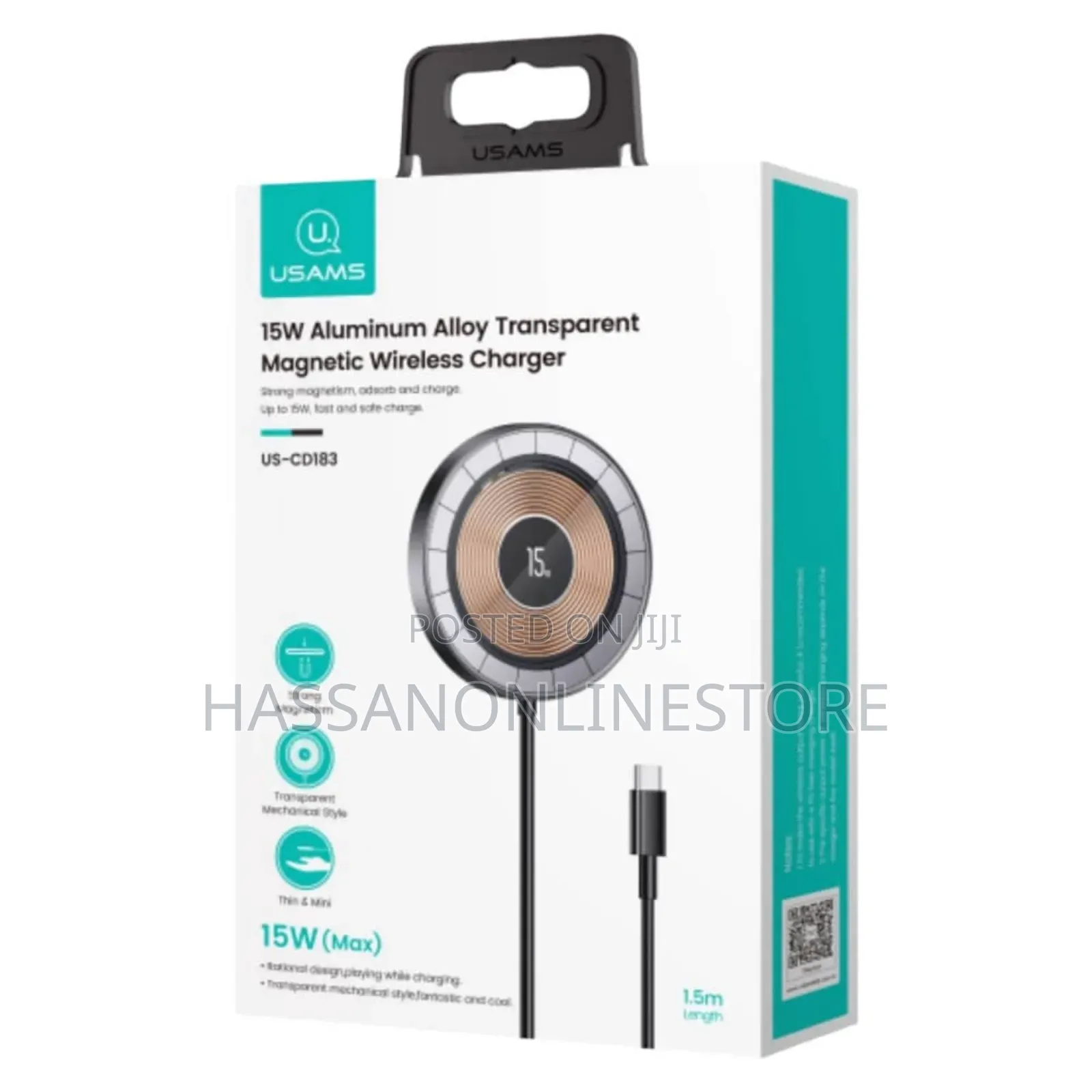 Usams CD183 Magnetic Wireless Charger 15w Magsafe Typec
