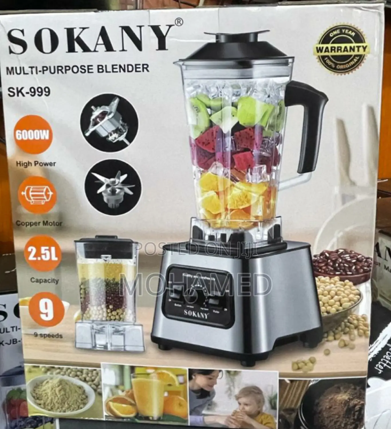 Sokany Mult Purpose Brender/Brenda 2.5L