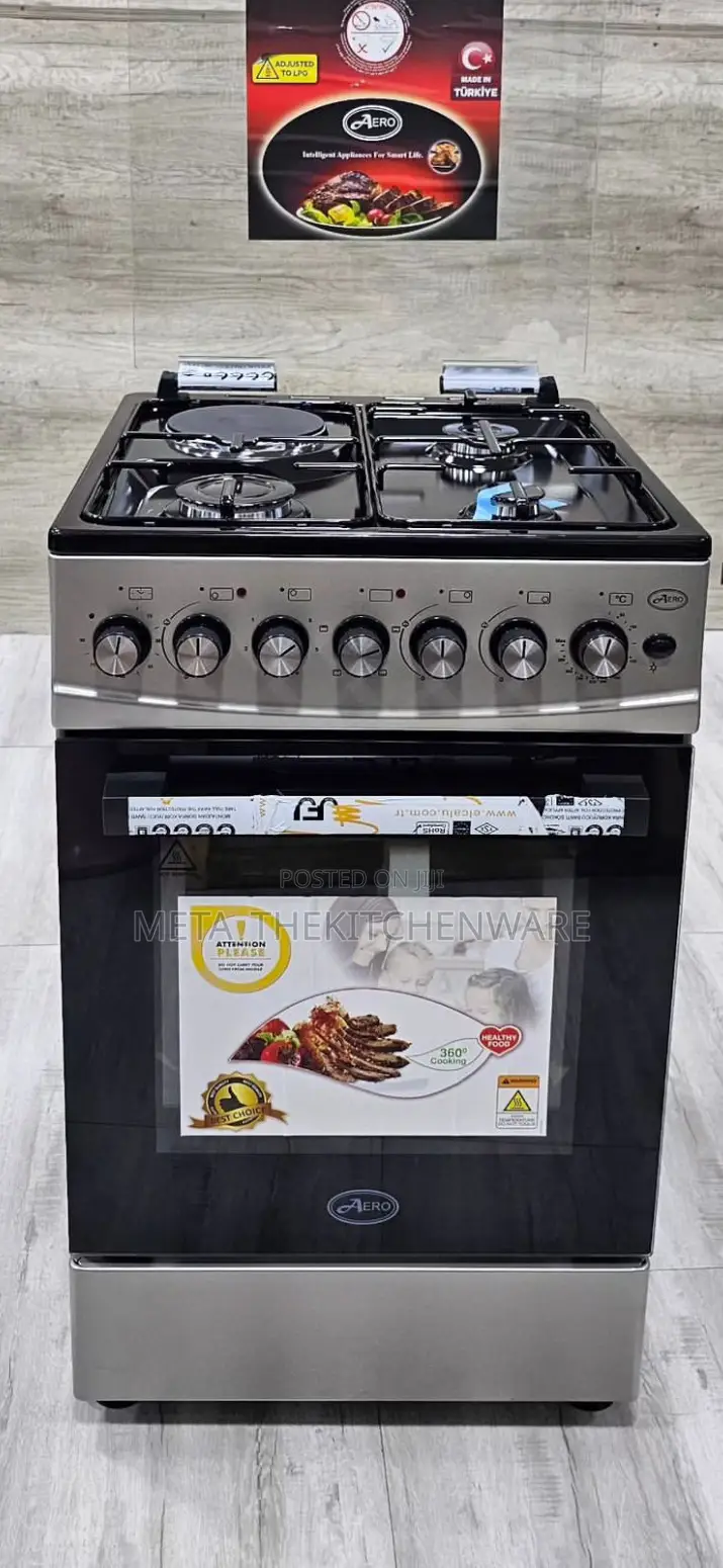 Aero Cooker 3gas + 1electric Hob + Electric Oven 50x55cm