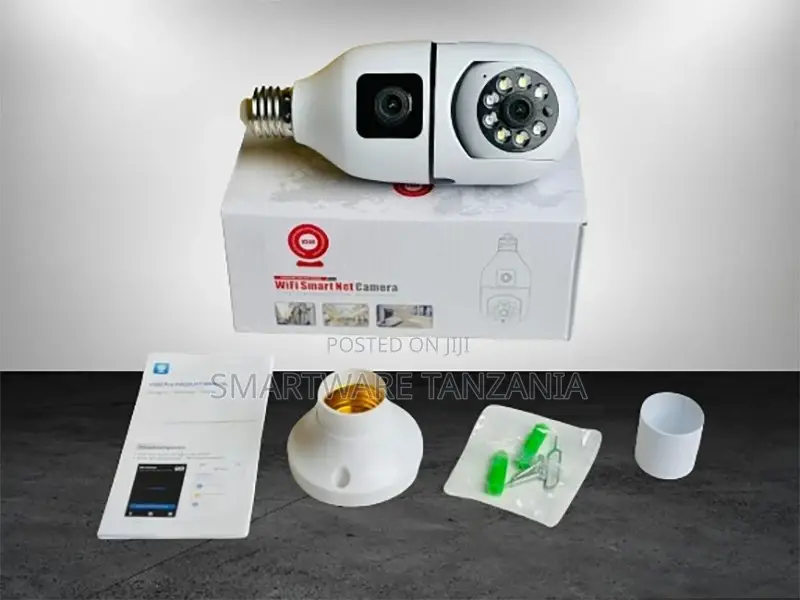 Dual Lens V380 Pro PTZ Bulb IP Night Vision Camera