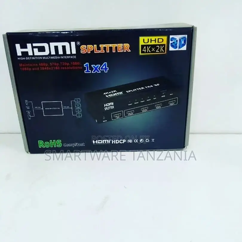 HDMI Switch HDMI Splitter 1 In 4 Out, 1x4 HDMI Splitter