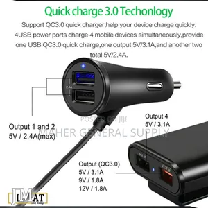 USB Fast Car Charger Adapter