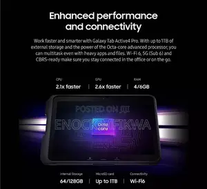 New Samsung Galaxy Tab Active4 Pro 128 GB Black