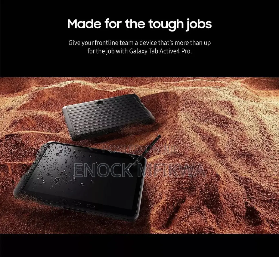 New Samsung Galaxy Tab Active4 Pro 128 GB Black