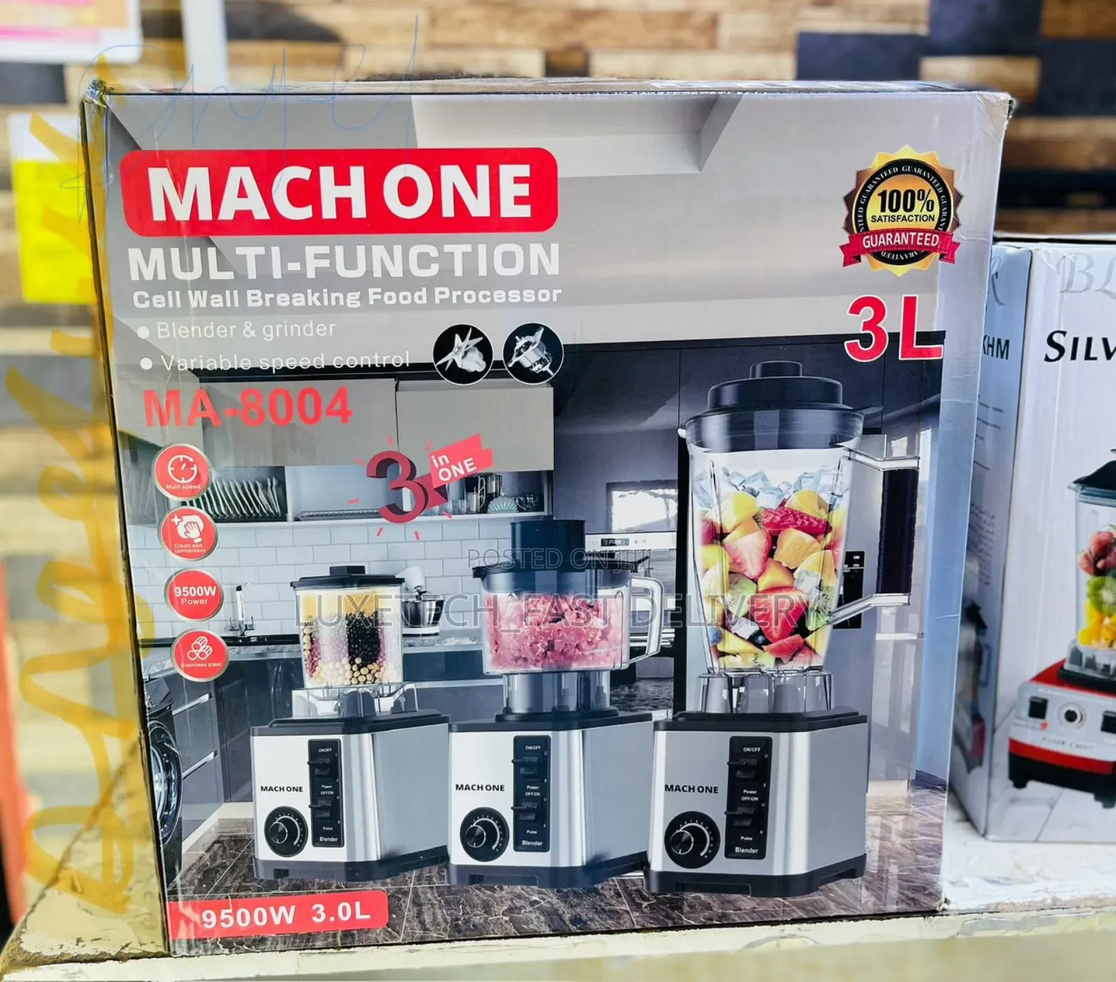 Mach One 3 Liters Heavy Duty Food Processor 3 in 1