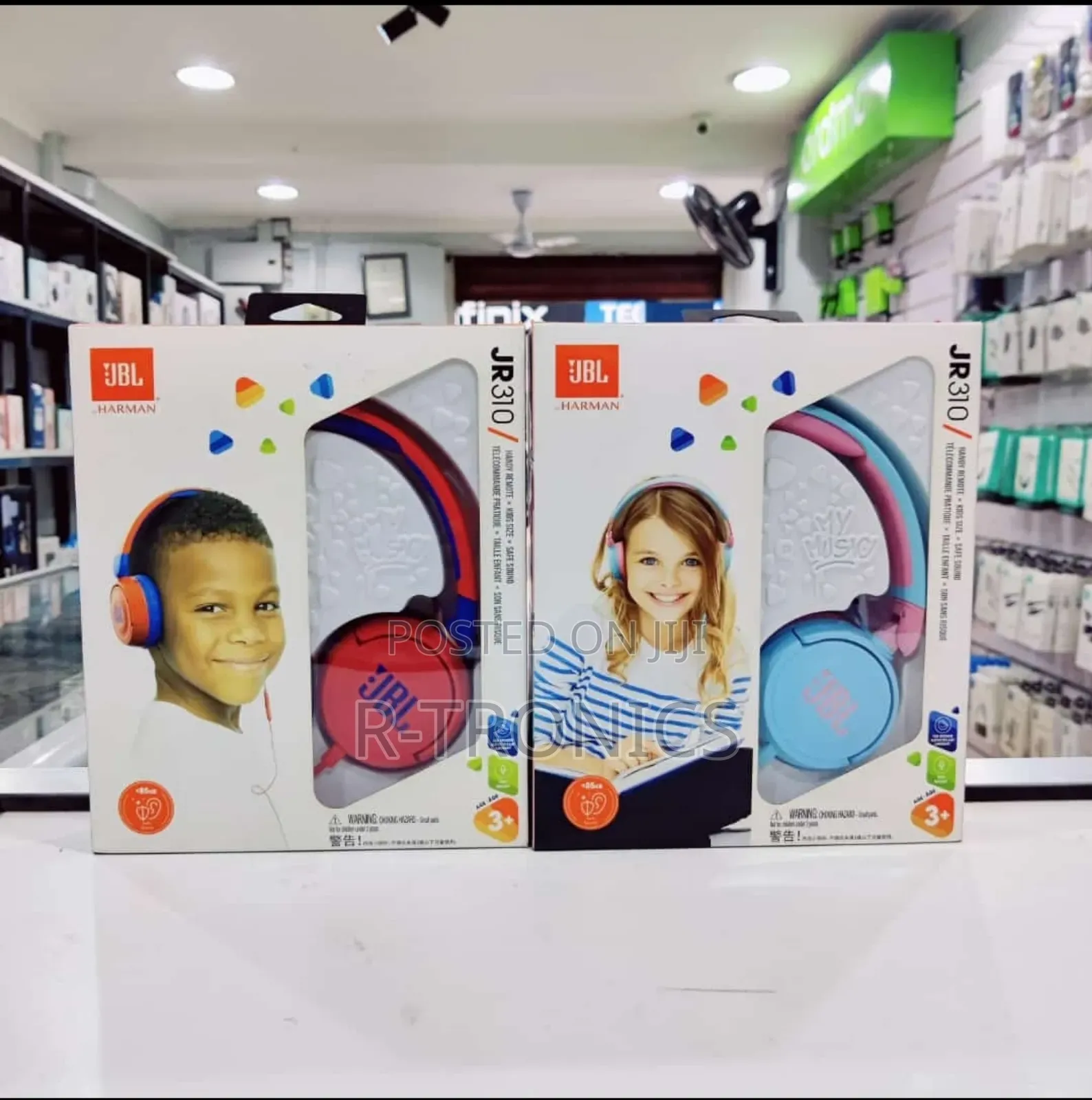 JBL JR 310 - Kids on-Ear Headphones (Red/Blue)