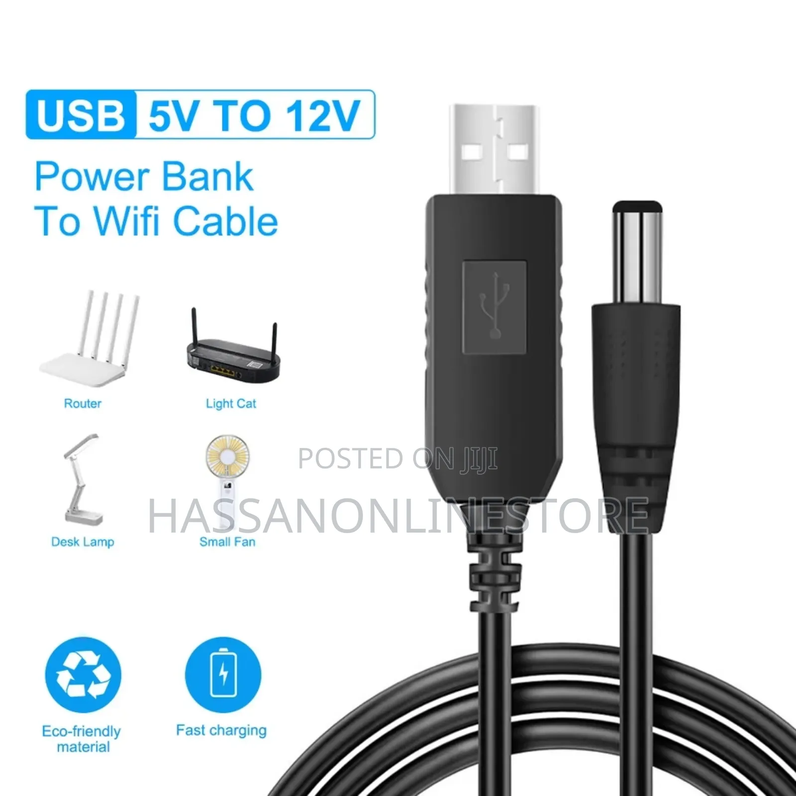 USB Power Boost Line DC 5V to 12V for Router
