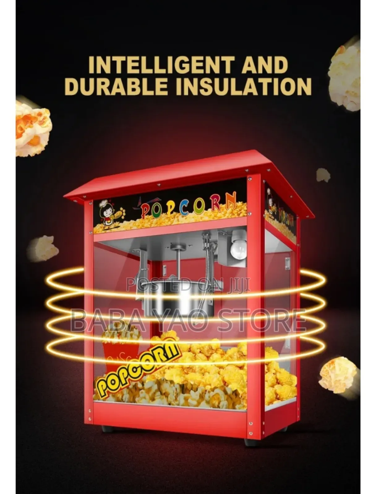 Automatic Corn Puffing Maker/Popcorn Maker/Built Lighting.