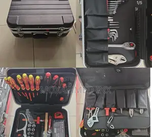 Electrician Kit Force Tools Box Black Suitcase With 107