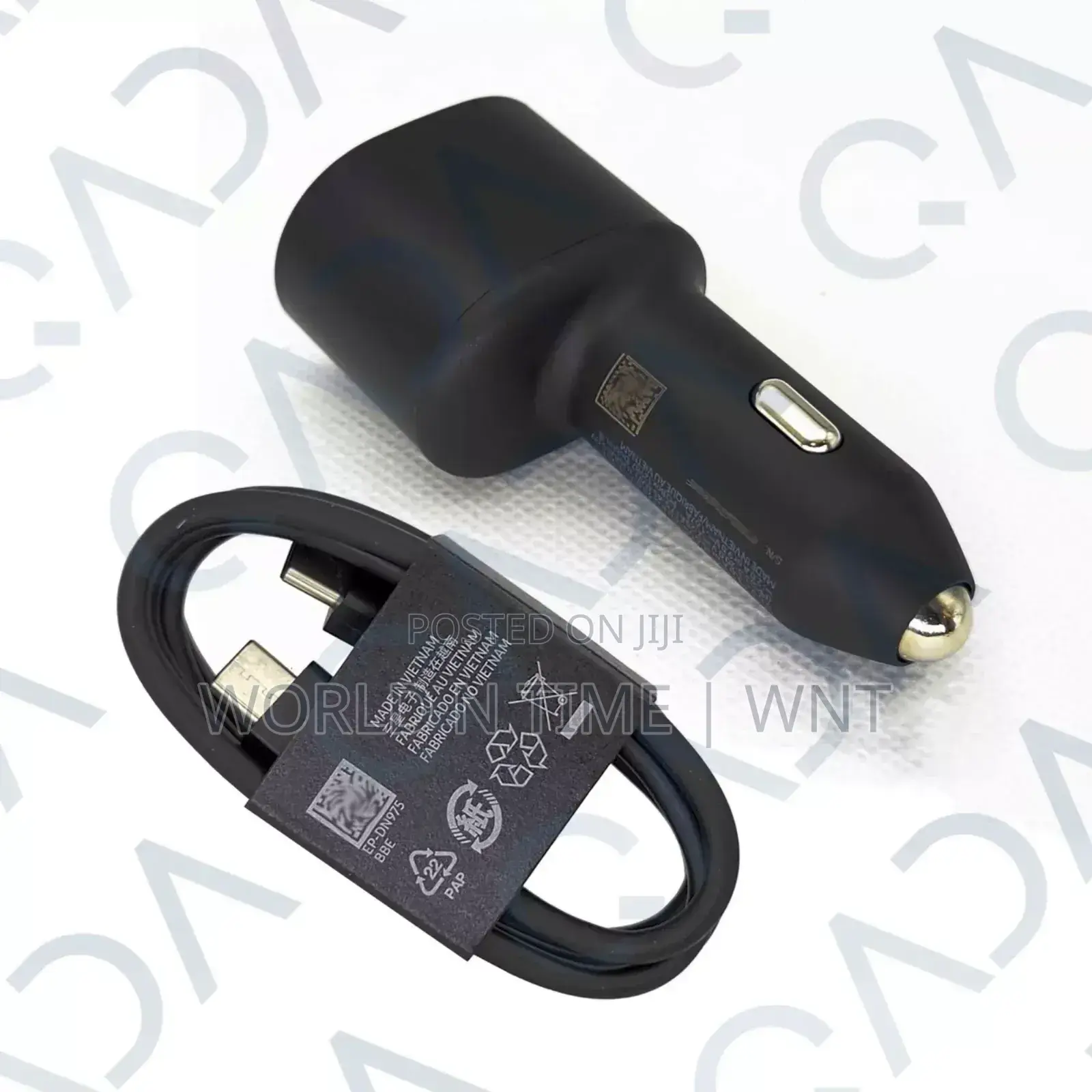 Samsung Car Charger Dual Port 45w USBC and 15w USBA.