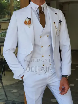 Suti Za Kiume | Men's Suits | Pure White Suit