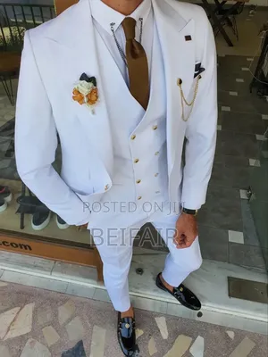 Suti Za Kiume | Men's Suits | Pure White Suit
