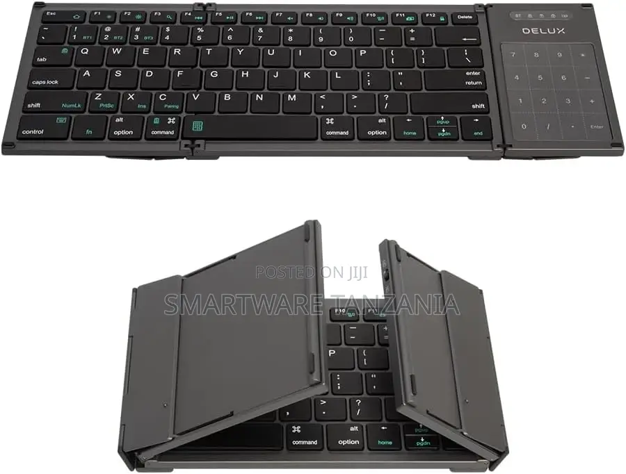 Wireless Bluetooth Folding Keyboard With 2-in-1 Touchpad