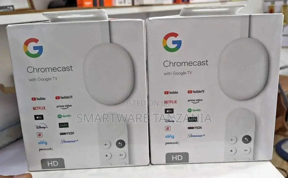 TV Chromecast HD Streaming Device With Voice Control Remote