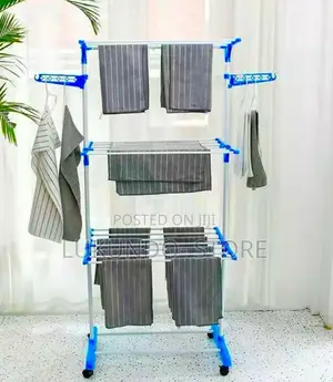 Three-Layer Towel Rack Movable Clothes Hanger Multifunction