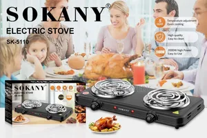 Sokany Electric Hotplate 2 Burners 2000 Watts