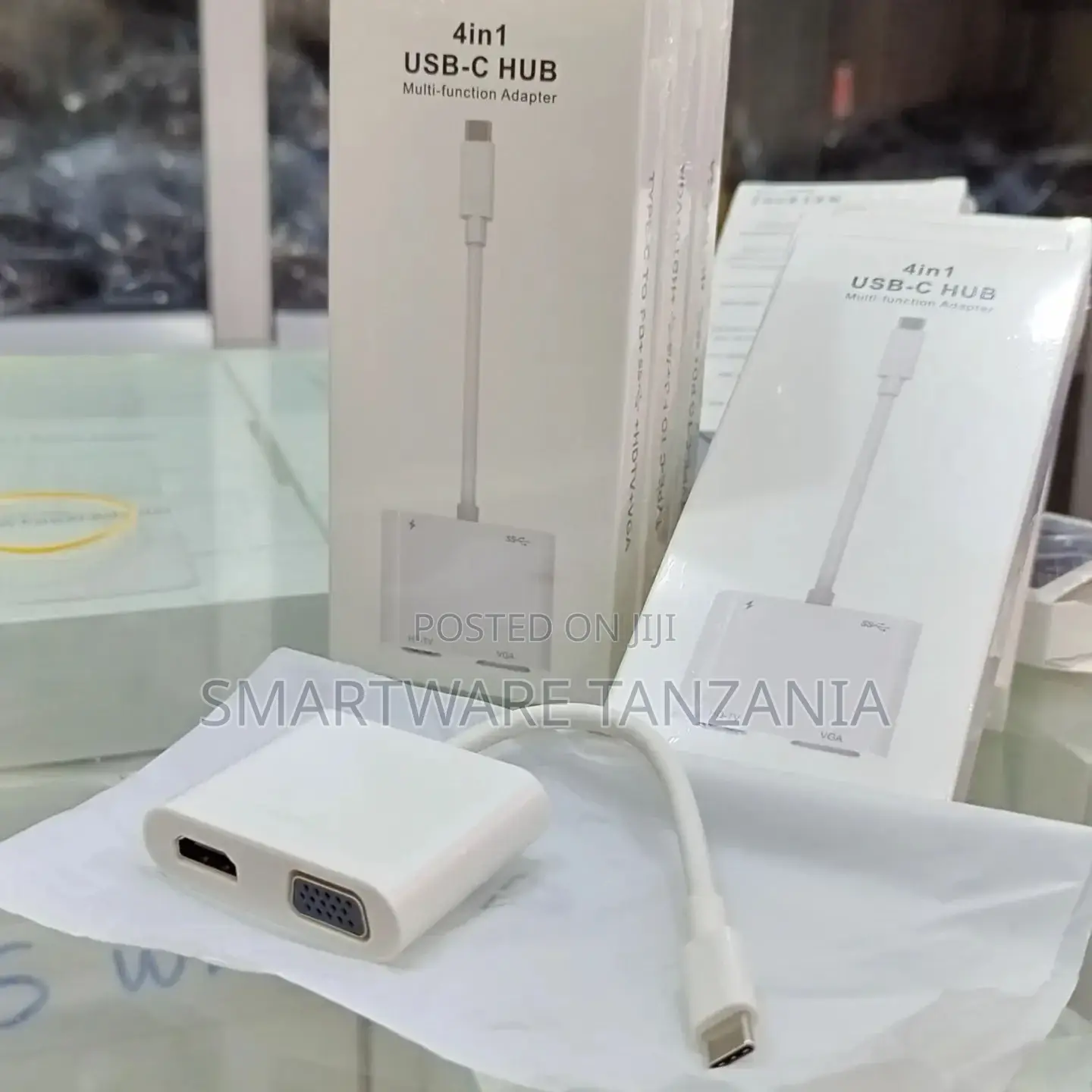 4-in-1 Type-c Adapter – (Type-c To HDMI/VGA/USB/PD)
