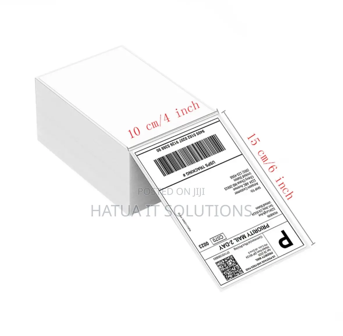 Fanfold Shipping Barcode Labels 4X6 Inch,500PCS
