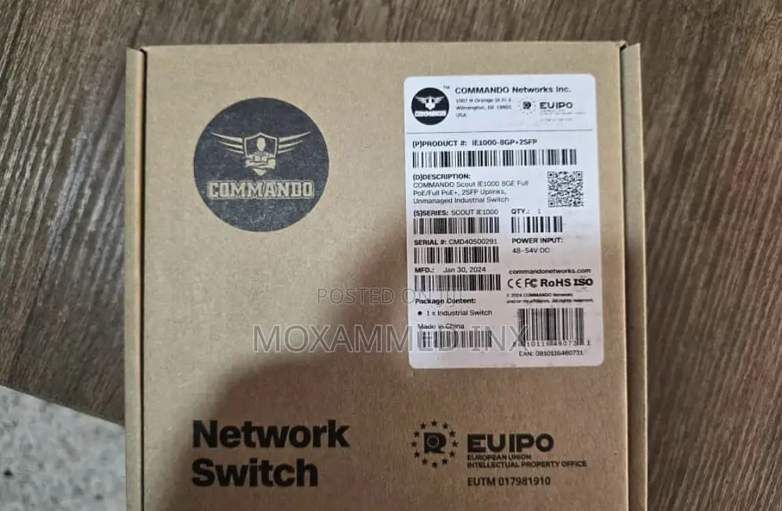 Commando 1e1000-Bp+25fp 8port Industrial Switch