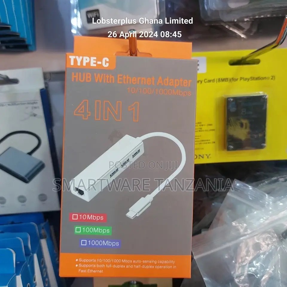 USB-C / Type-c To Gigabit Ethernet RJ45 And 3 Adapter
