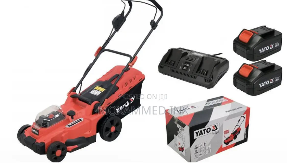Yato Cordeless Lawn Mower Comes With 2 Rechargable