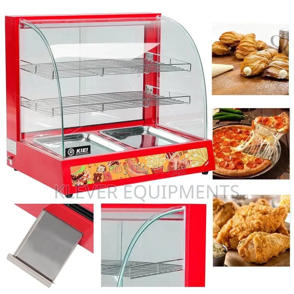 Countertop Electric Food Warmer Showcase, 2 Trays
