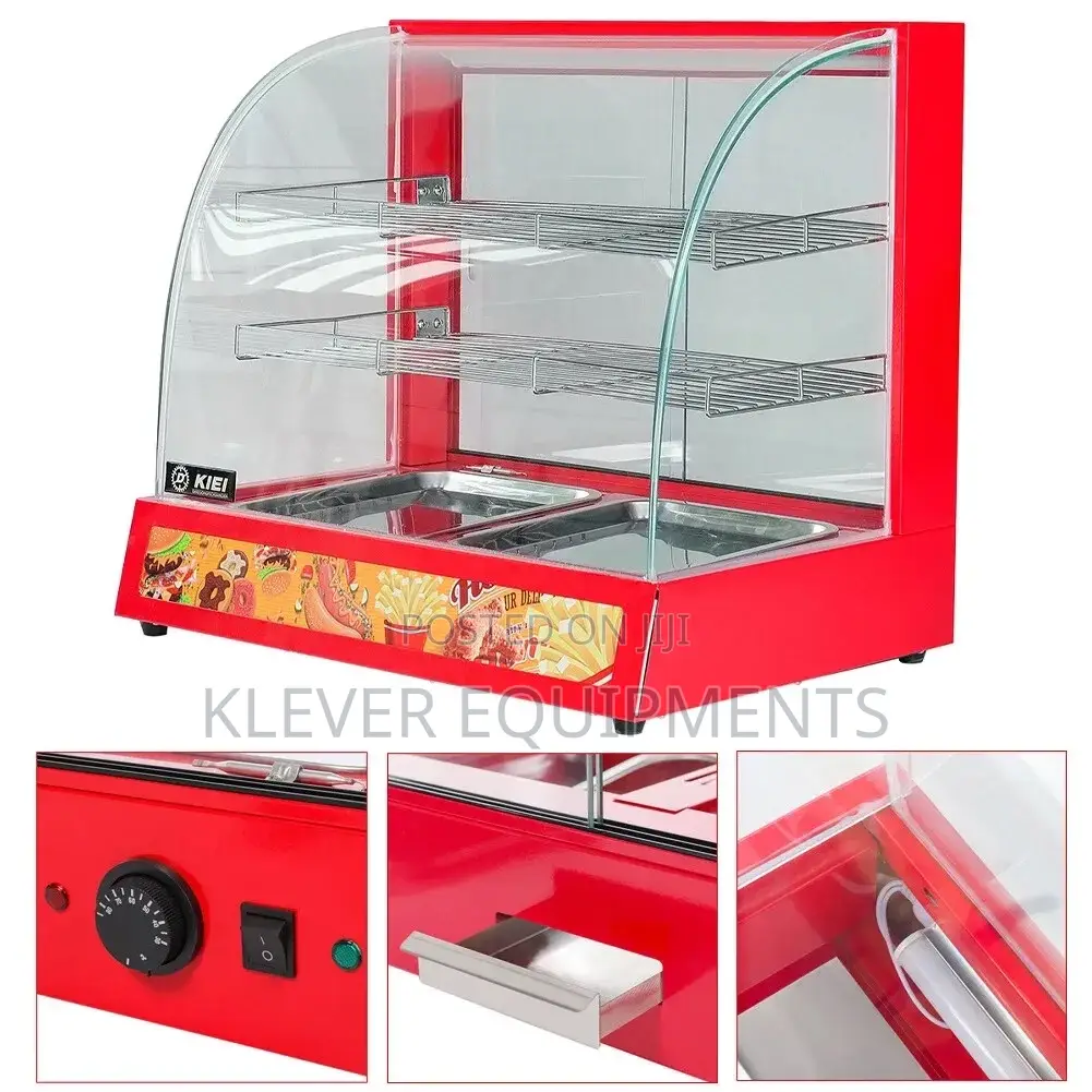 Countertop Electric Food Warmer Showcase, 2 Trays