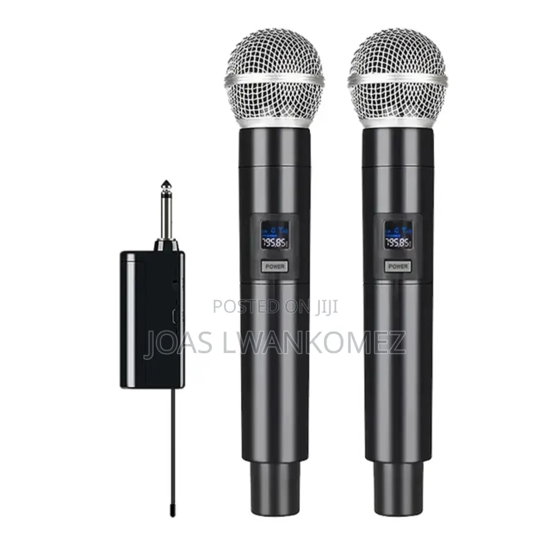 Wireless Microphone With Receiver ( 2 Microphone).