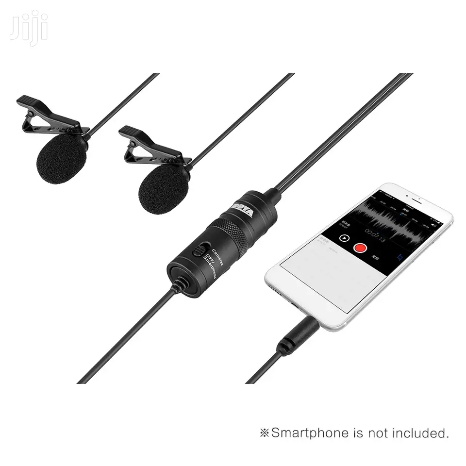 BOYA BY-M1DM Dual Head Lavalier Condenser Microphone