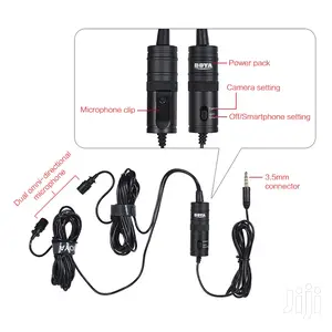 BOYA BY-M1DM Dual Head Lavalier Condenser Microphone