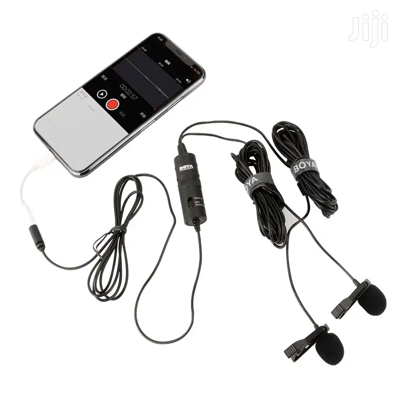 BOYA BY-M1DM Dual Head Lavalier Condenser Microphone
