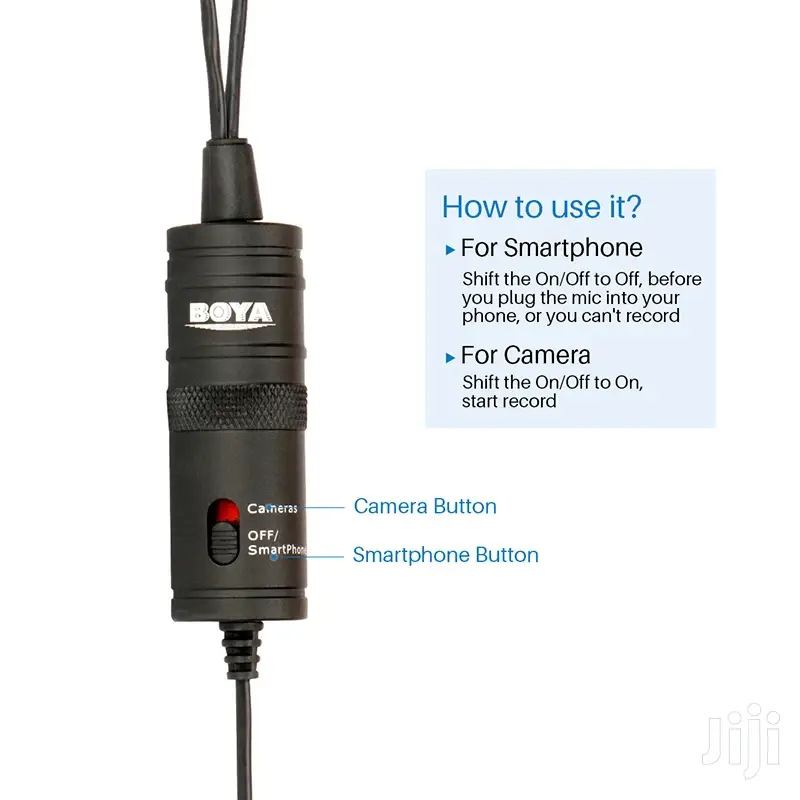 BOYA BY-M1DM Dual Head Lavalier Condenser Microphone