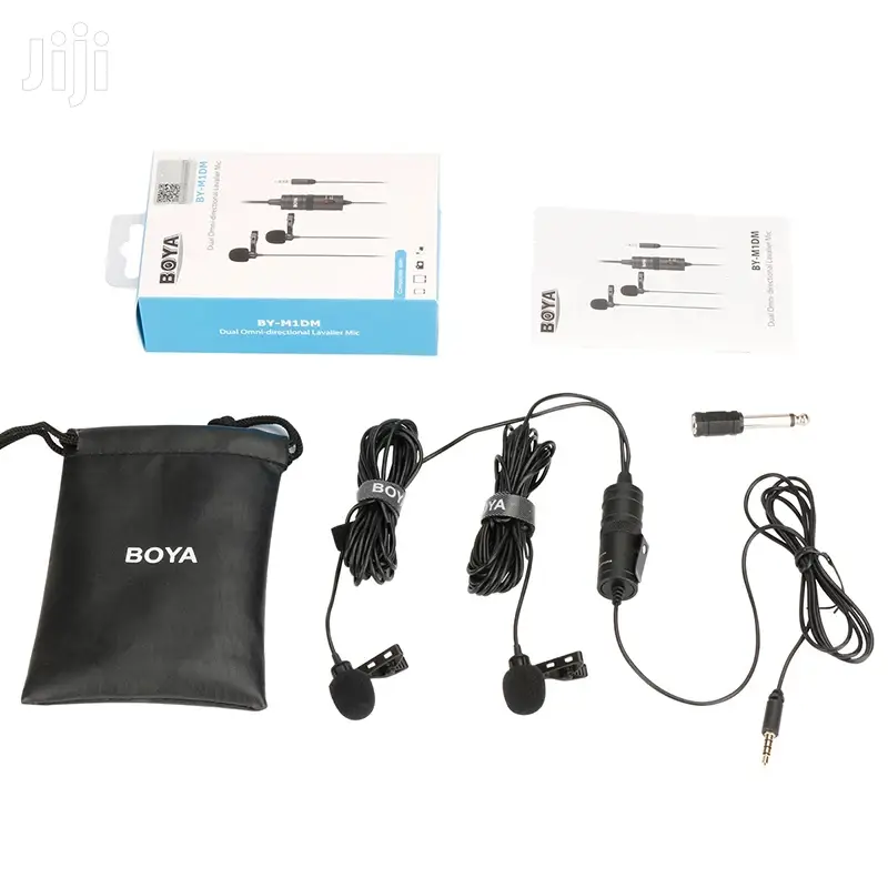 BOYA BY-M1DM Dual Head Lavalier Condenser Microphone