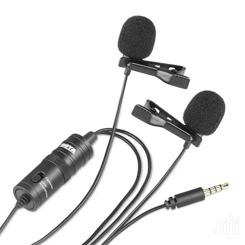 BOYA BY-M1DM Dual Head Lavalier Condenser Microphone