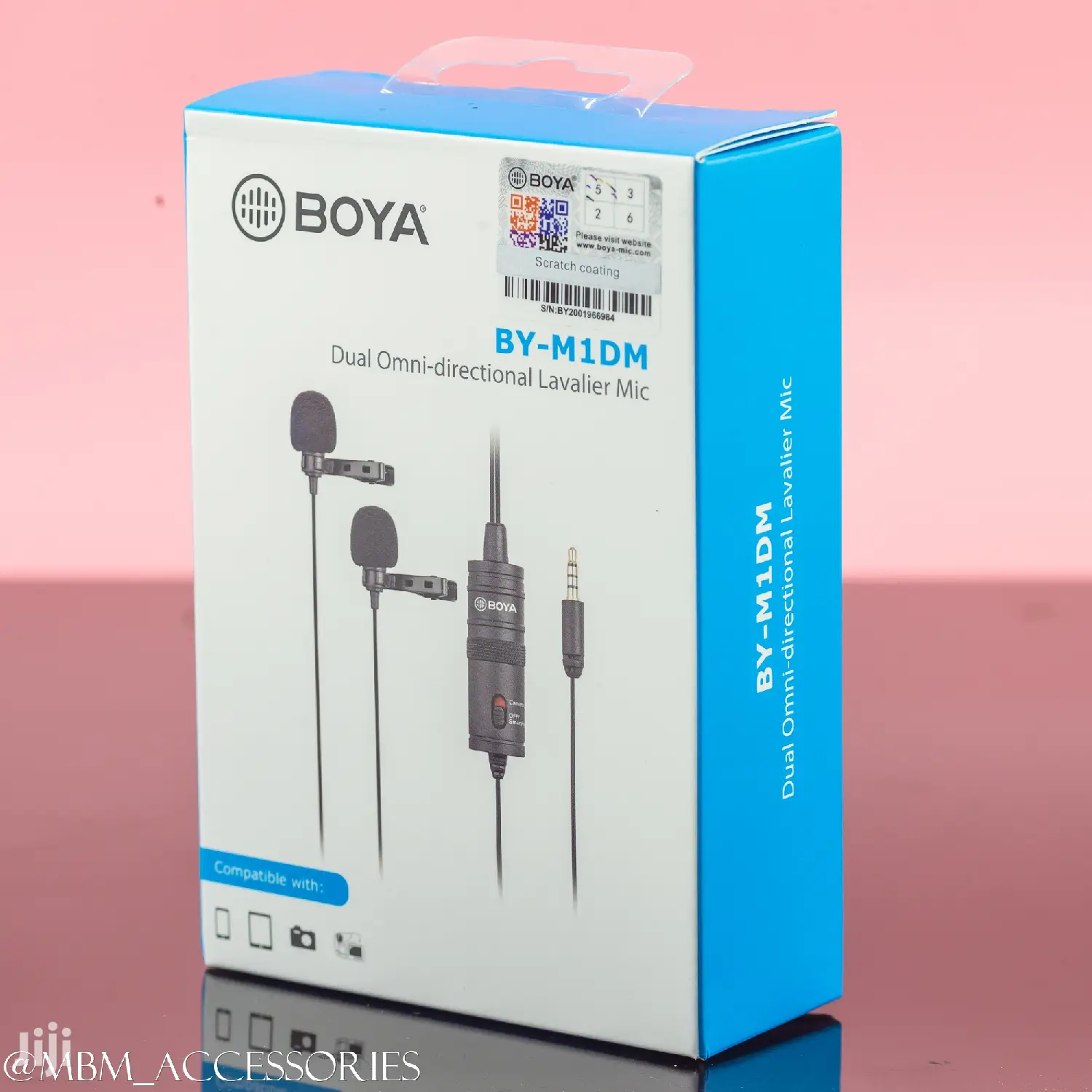 BOYA BY-M1DM Dual Head Lavalier Condenser Microphone