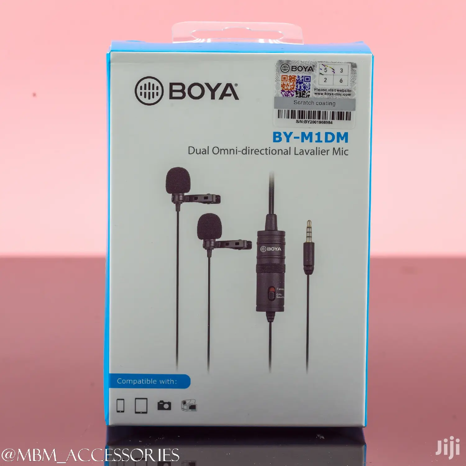 BOYA BY-M1DM Dual Head Lavalier Condenser Microphone