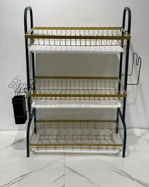 Photo - Dish Rack 3 Tier Dish Dry Rack Drying Drainer Kitchen Holder