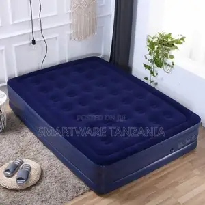 Inflatable Air Mattress Headboard Queen Size Built In Pump