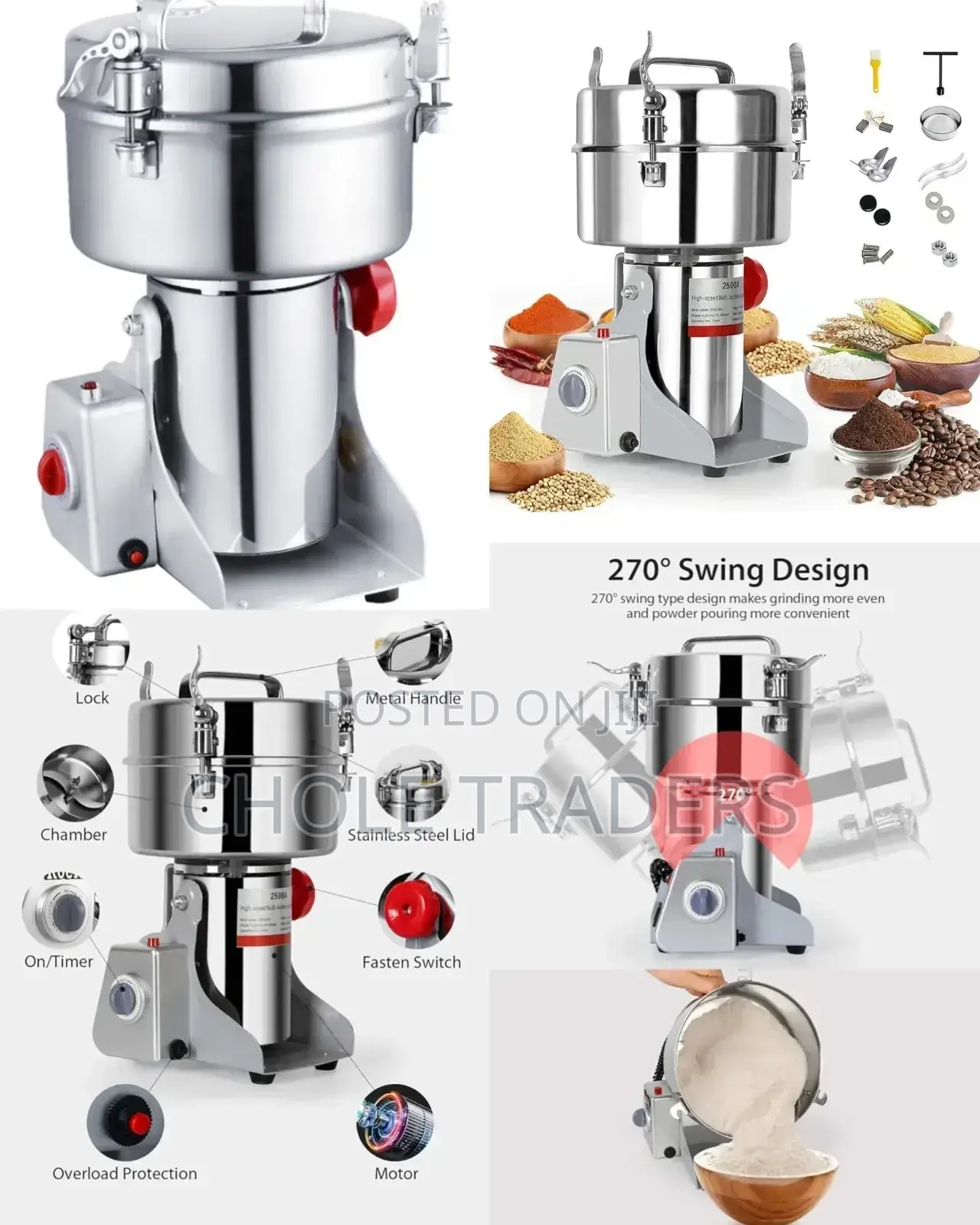 3kg Electric Dry Mill Grinder Machine