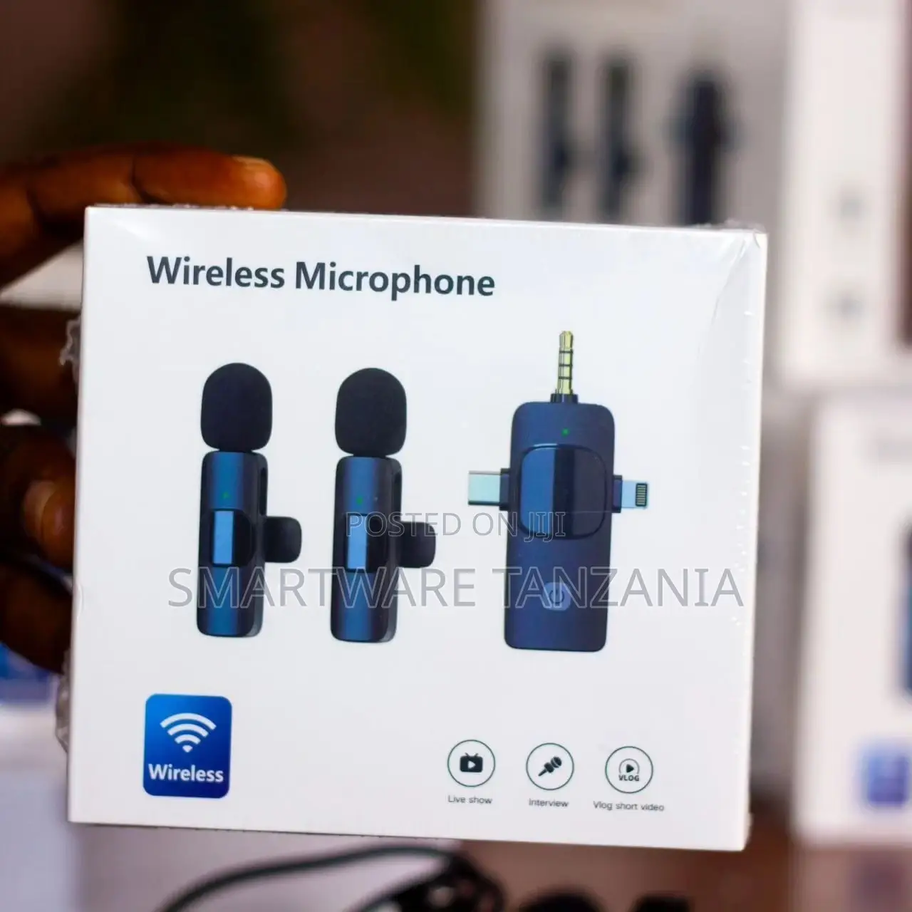 3 In 1 Wireless Clip-on Microphone Receiver For Android IOS