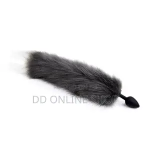 Gray Wolf Tail Plug SILVER