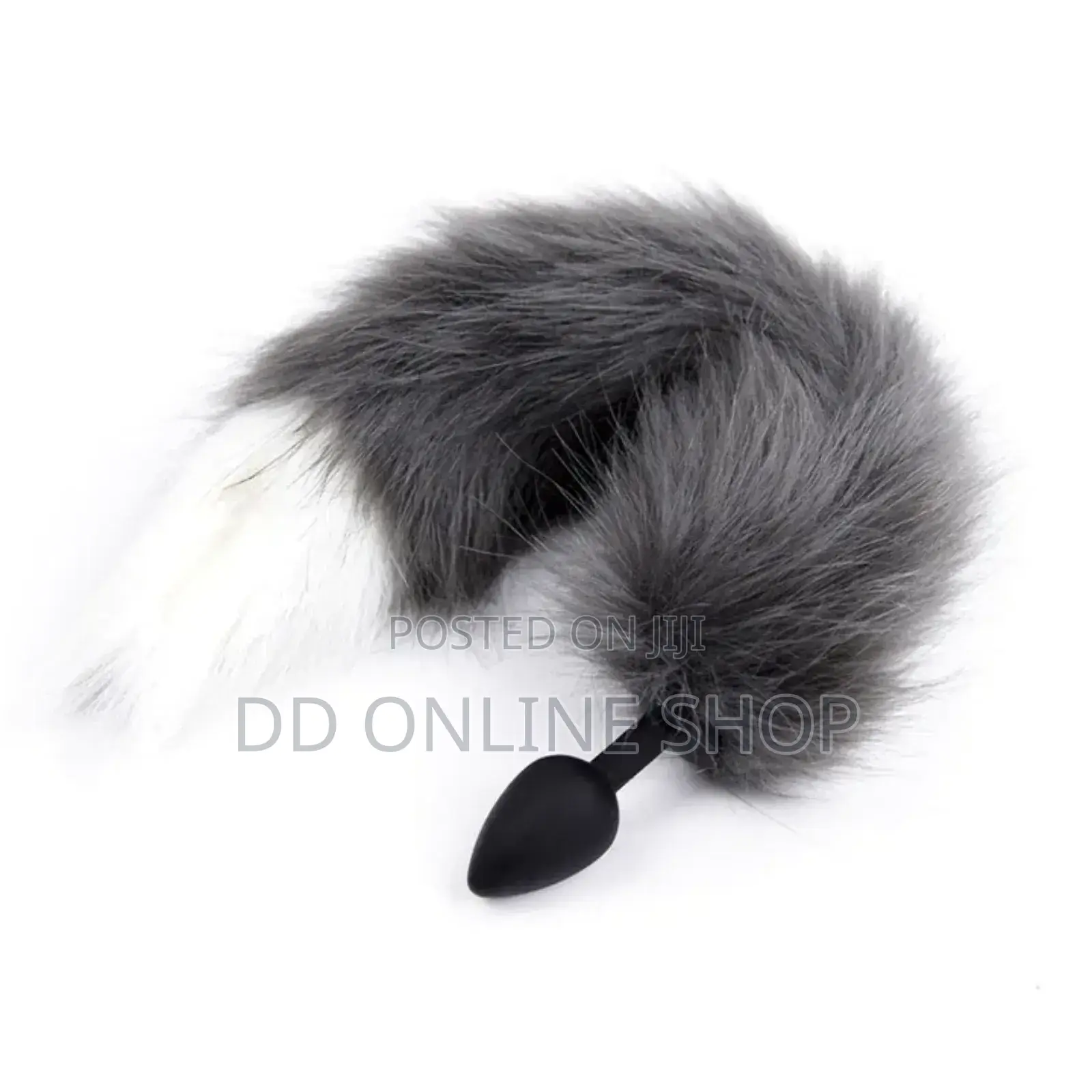 Gray Wolf Tail Plug SILVER