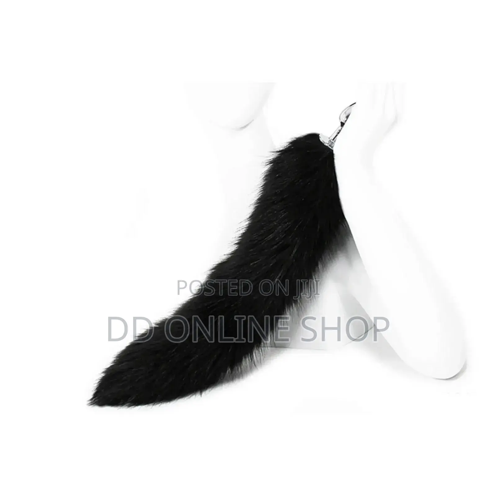 Gray Wolf Tail Plug SILVER