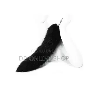 Gray Wolf Tail Plug SILVER