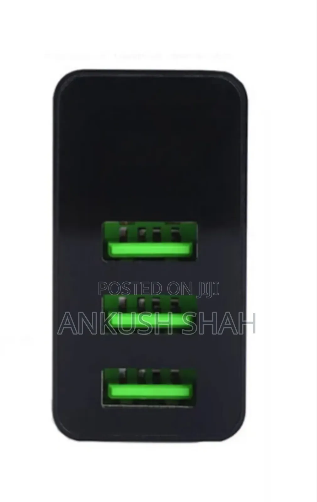 Digital Led Realtime Display 3 Usb Slots Charger Adapter