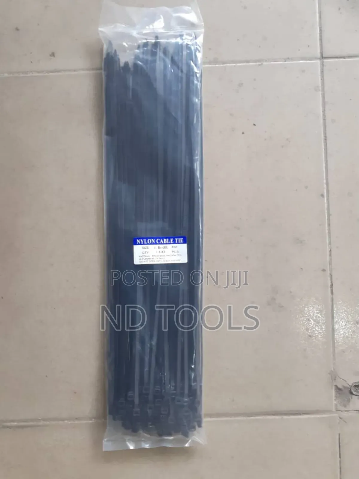 Black Nylon Cable Tie 4.8x400mm 100PCS