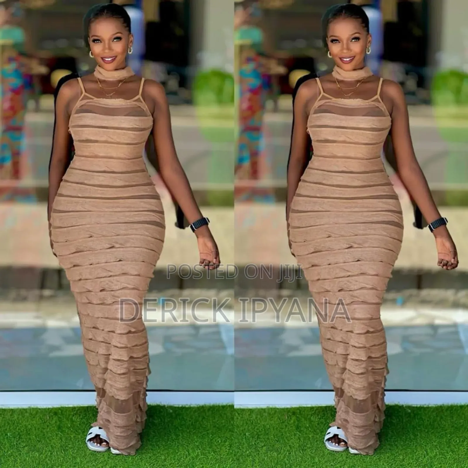 Long Dress Na Mtandio Wake