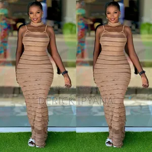 Long Dress Na Mtandio Wake