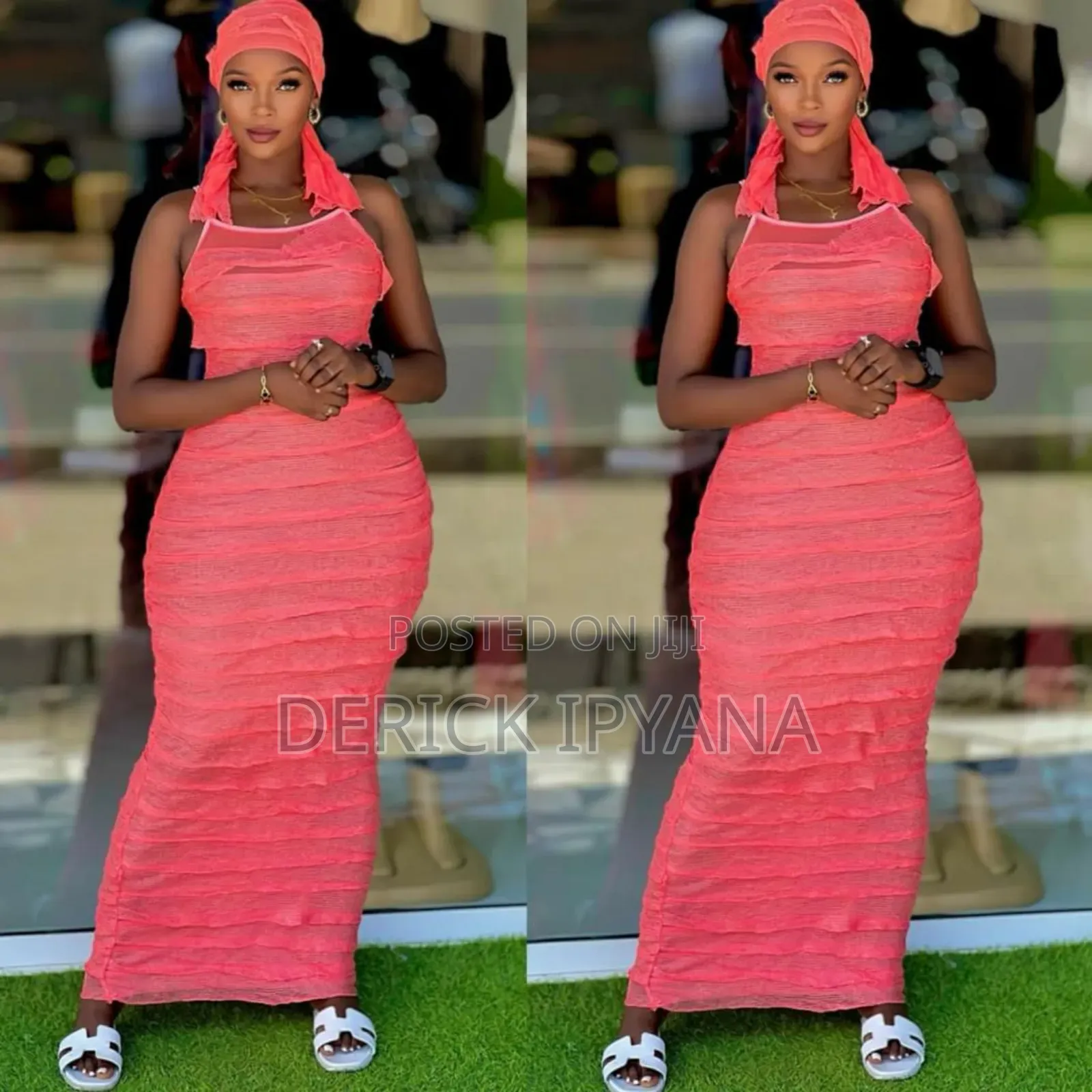 Long Dress Na Mtandio Wake