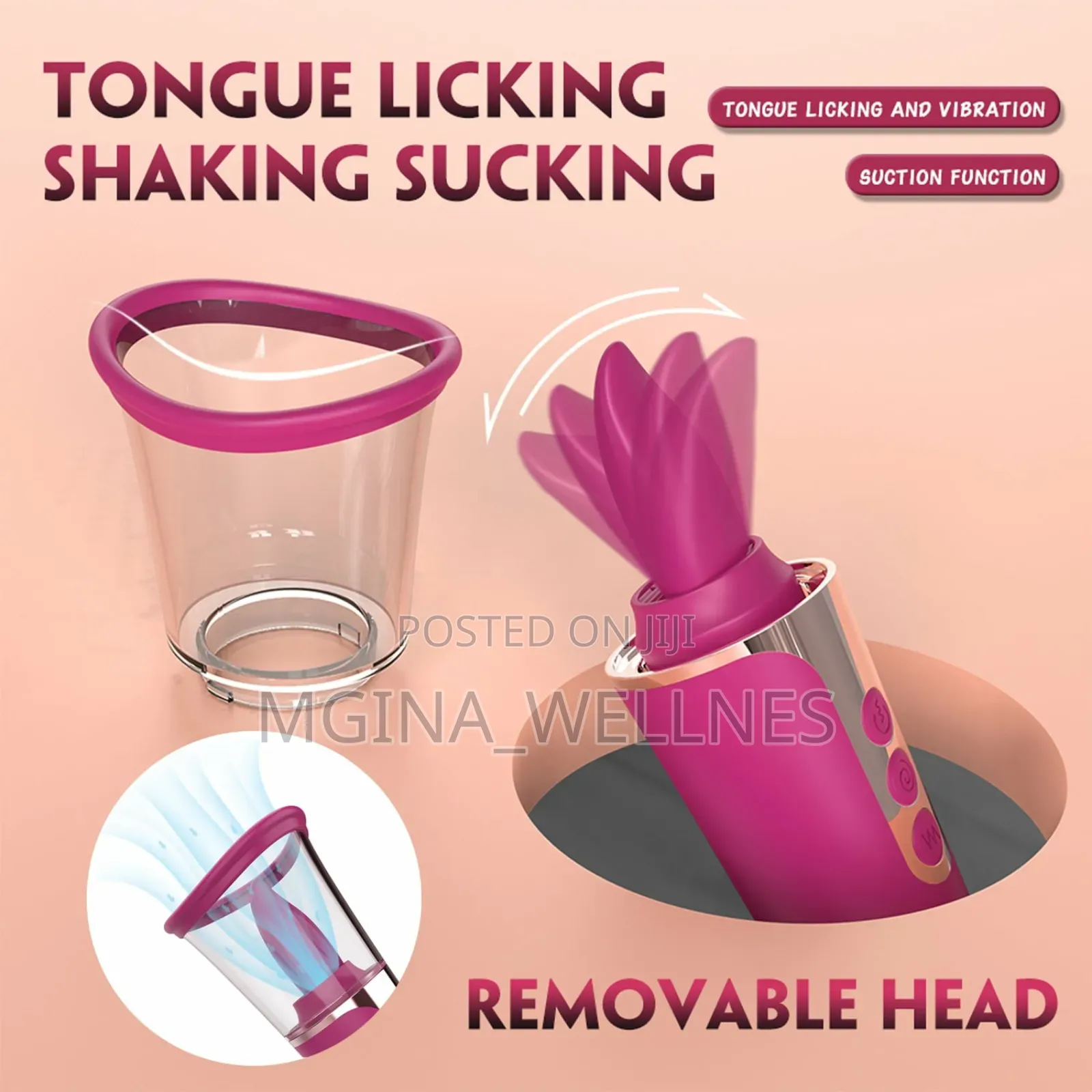 Smoive 3in1 Clitoral Sucking G Spot Vibrator Clit Tongue